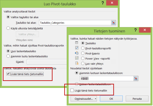 tietomalliin lisaysikkunat