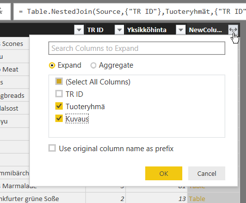 mergen jälkeen power bi desktopissa