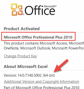 office 2010 lisenssi ja bittisyys