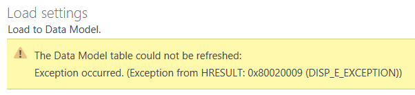 could not be refreshed