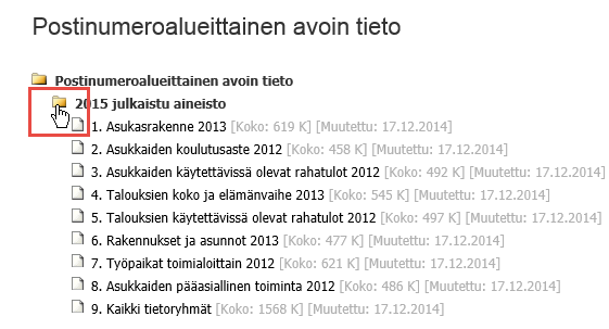 Tilastokeskuksen avoin data