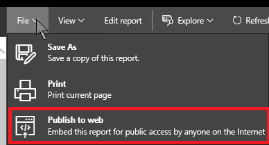 Power BI visualisointien julkaiseminen&nbsp;nettiin